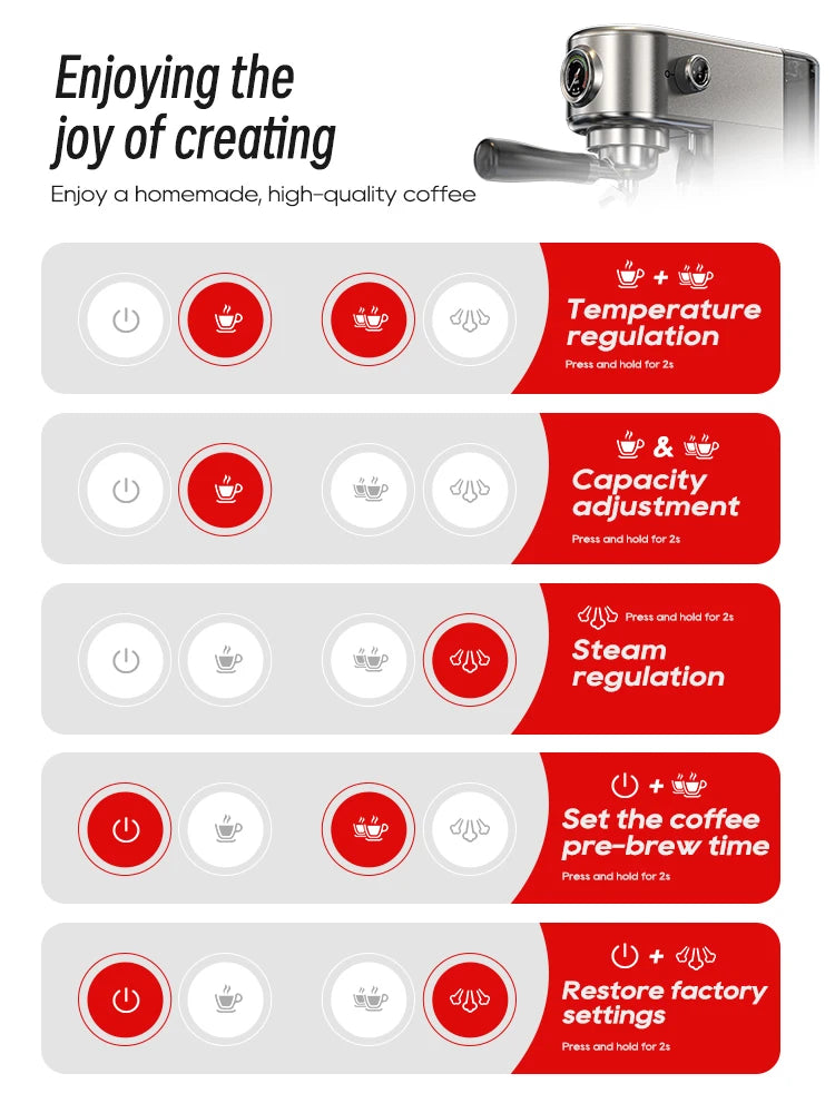 Merdove Barista HiBREW H10B Super Slim Espresso Machine – 20 Bar, 51mm Portafilter, Fully Adjustable (Cold/Hot)