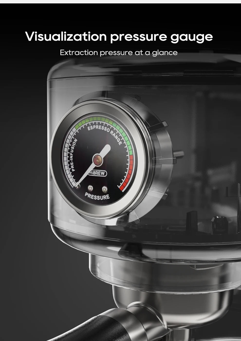 Merdove Barista HiBREW H10B Super Slim Espresso Machine – 20 Bar, 51mm Portafilter, Fully Adjustable (Cold/Hot)