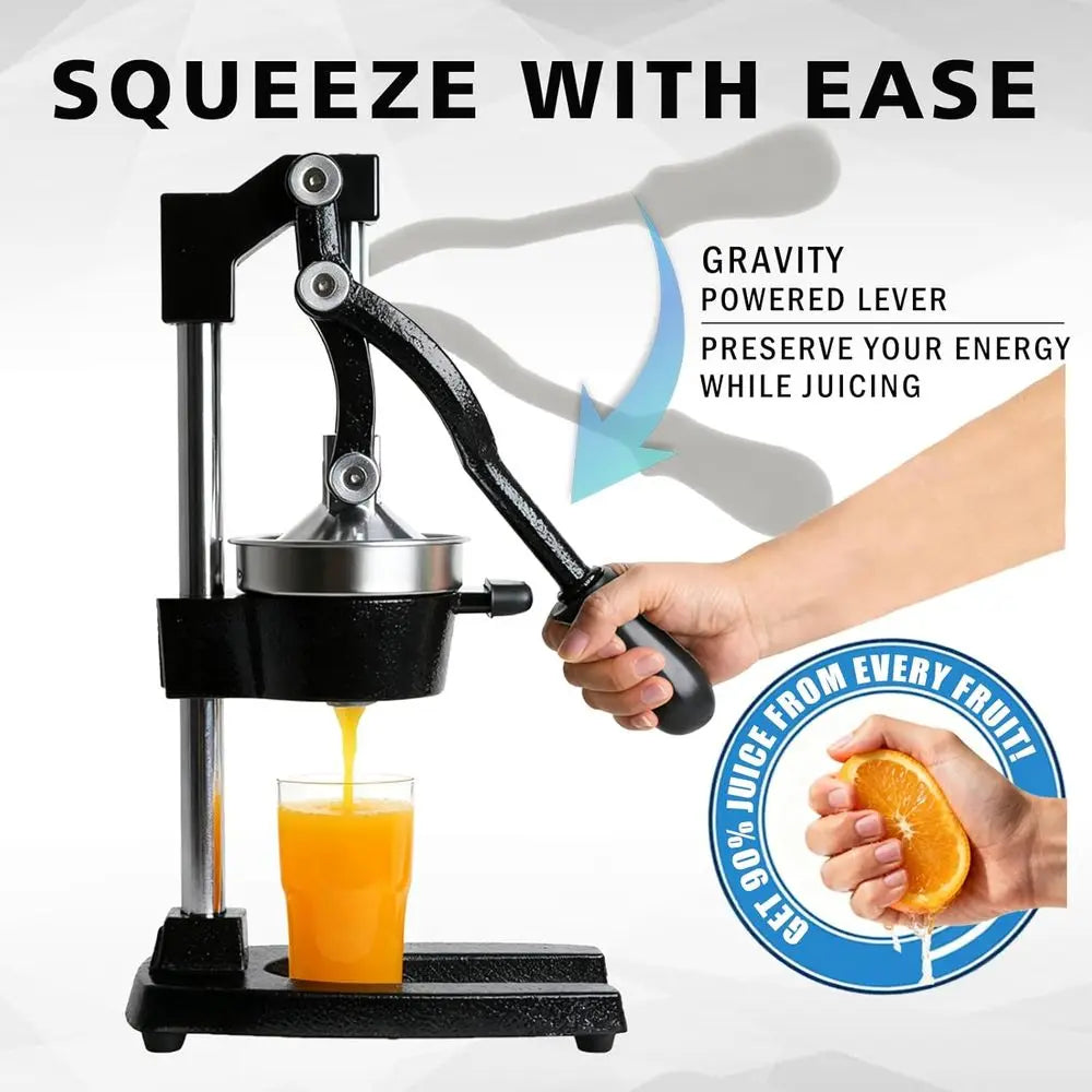 Merdove Essentielle Heavy-Duty Manual Citrus Juicer – Cast Iron Press for Fresh Orange & Lemon Juice (Easy Clean)