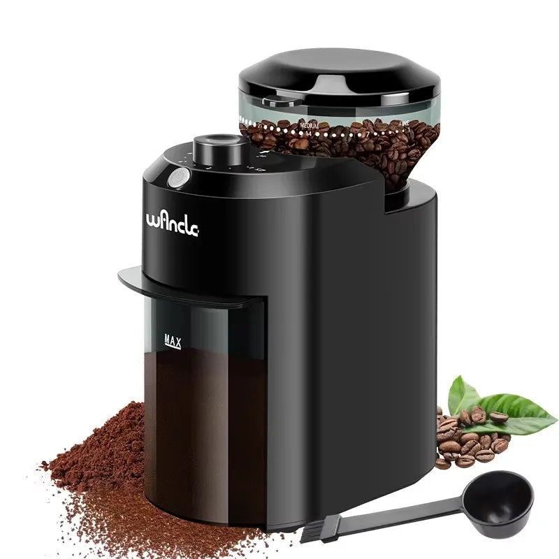 Merdove Melange Electric Burr Coffee Grinder – Flat Burr, 90g Capacity, 11+ Grind Levels (200W)
