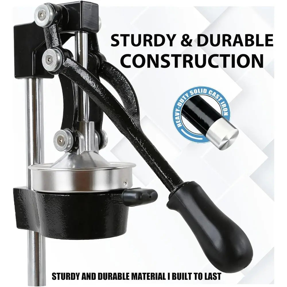 Merdove Essentielle Heavy-Duty Manual Citrus Juicer – Cast Iron Press for Fresh Orange & Lemon Juice (Easy Clean)