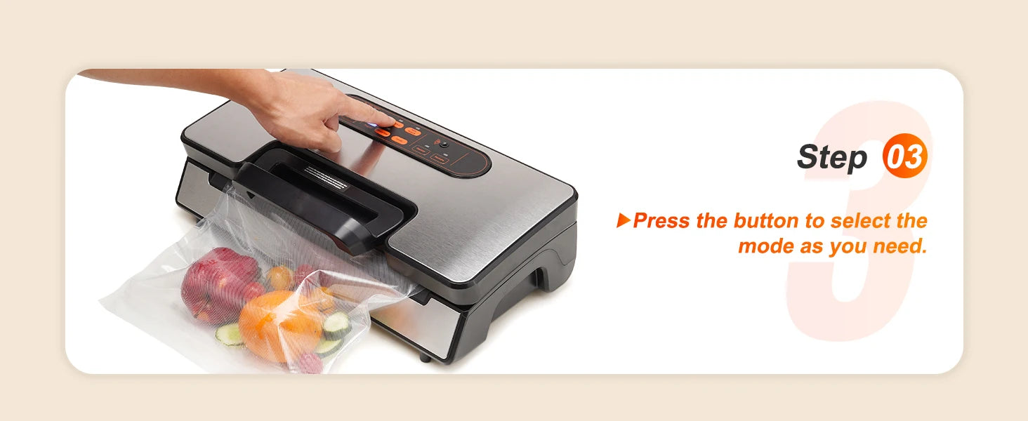 Merdove Essentielle Vacuum Sealer Machine – 90kPa Food Packaging System (130W) with 10 Free Vacuum Bags