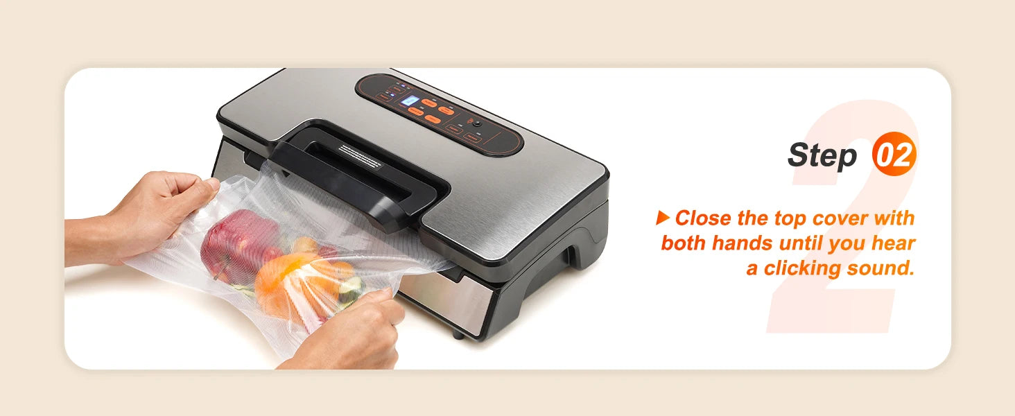 Merdove Essentielle Vacuum Sealer Machine – 90kPa Food Packaging System (130W) with 10 Free Vacuum Bags