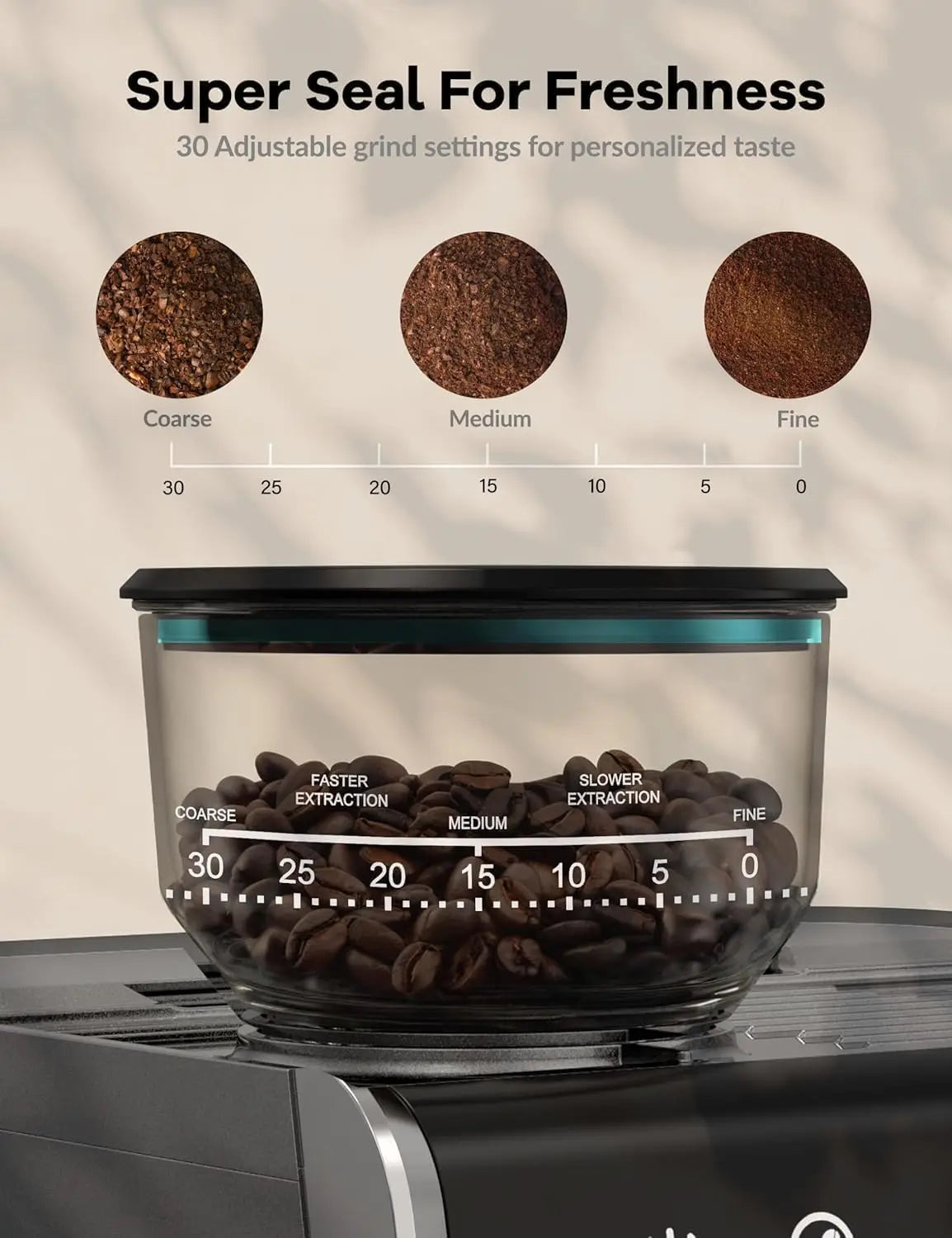 Merdove Barista 20 Bar Espresso Machine with Grinder – 1450W Semi-Automatic Coffee Maker for Latte & Cappuccino