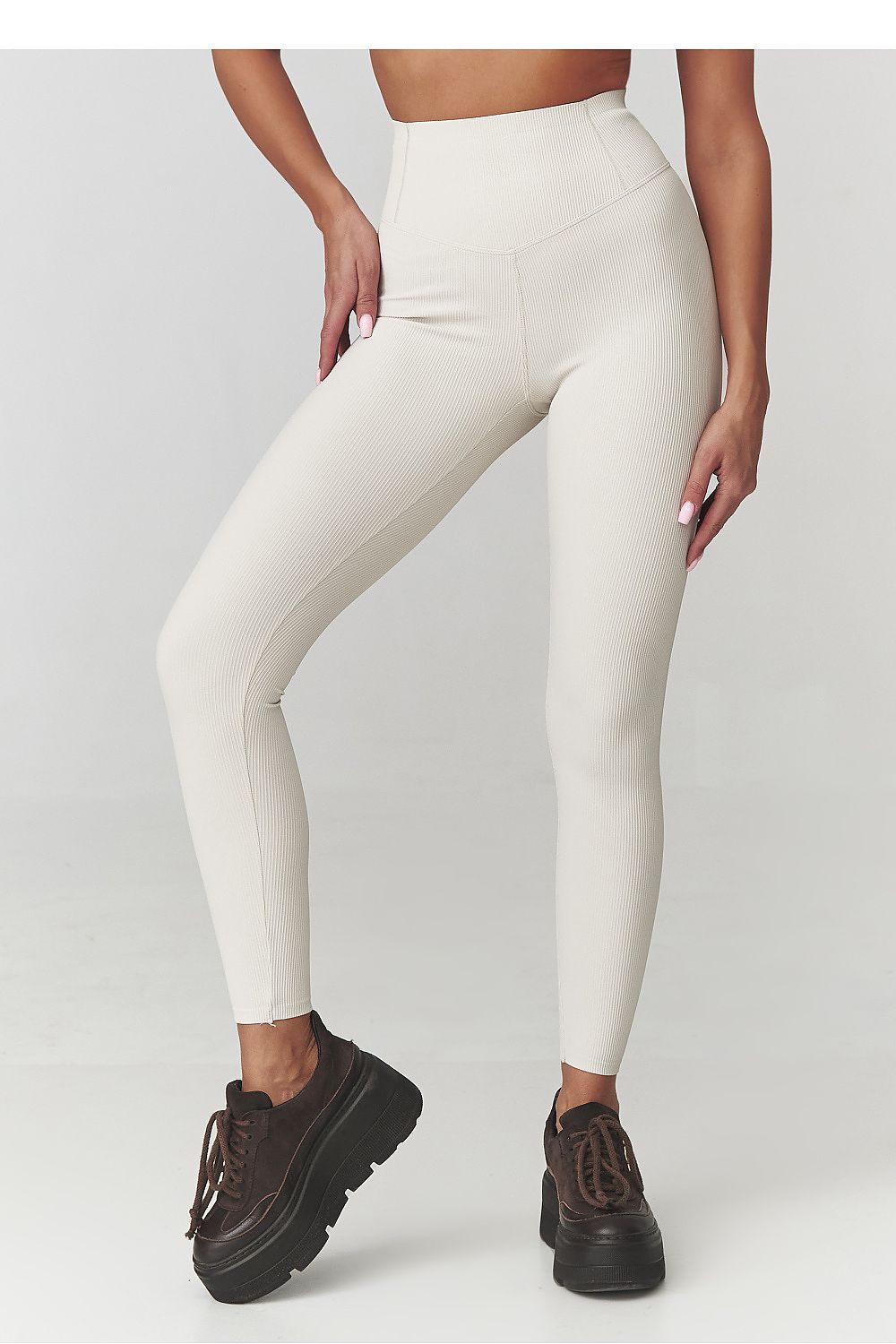  Lange leggings model 220766 Makadamia 